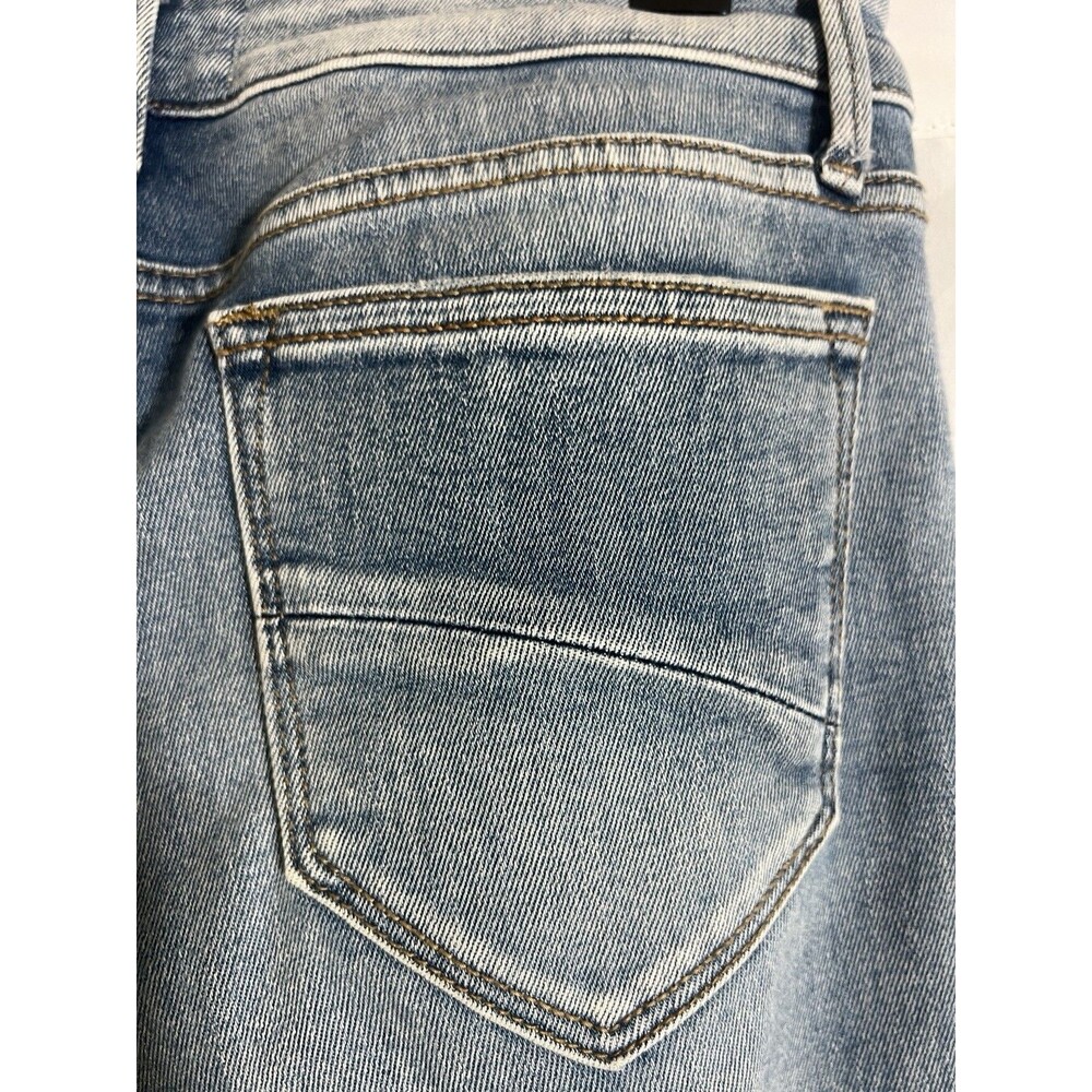 Driftwood Colette Jeans Womens 27x26 Crop Stretch Denim Floral Embroidery Cuffs - Picture 7 of 10